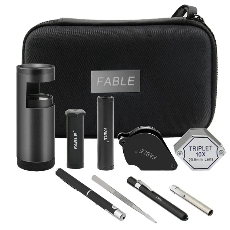 Portable Gemstone Identification Kit (9 pieces)