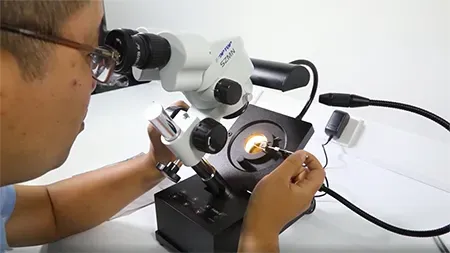 Gem Microscope with Adjustable Tilt Base